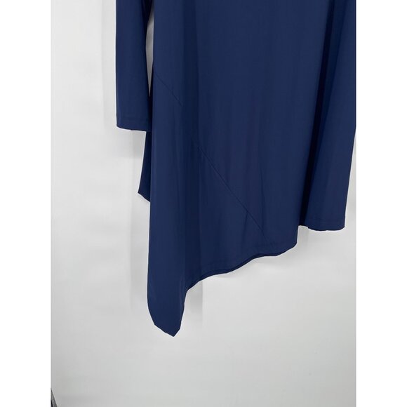 Bryn Walker Womens Asymmetrical Navy Blue Tunic dress Top size XXL USA Stretch - Picture 3 of 5
